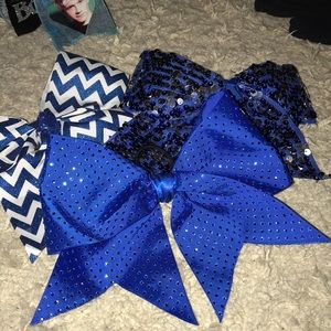 ROYAL BLUE CHEER BOW BUNDLE!!